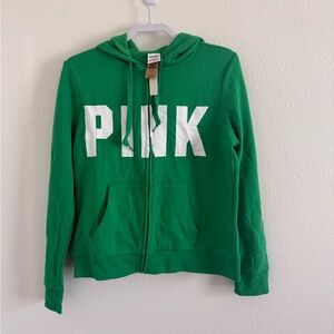 Brand New with Tags Women’s Victoria Secret Pink - Green Zip up jacket size -L